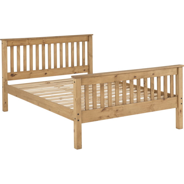 The Revolutionary Furniture Company-Flaxton King Size High End Bed- Distressed Waxed Pine
