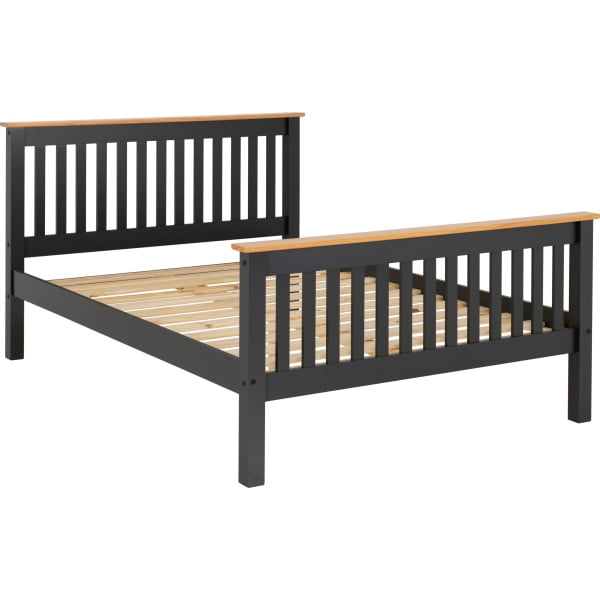 The Revolutionary Furniture Company-Flaxton King Size High End Bed- Grey_ Oak Effect
