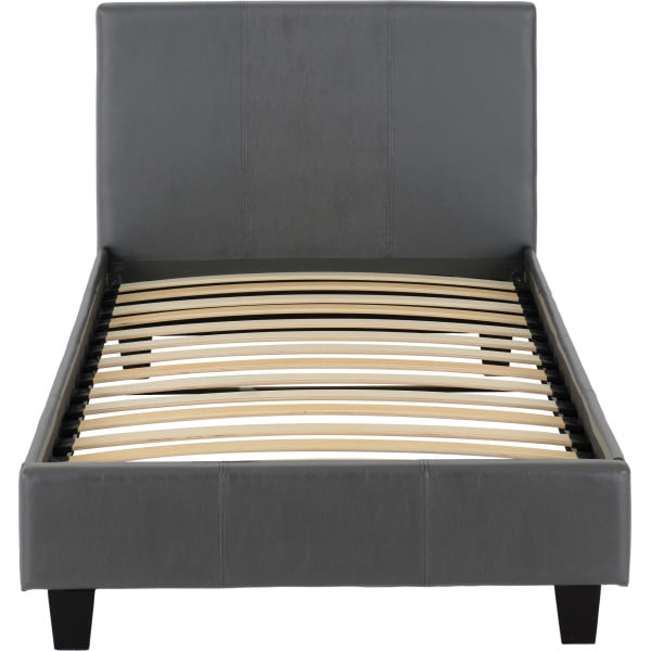The Revolutionary Furniture Company-Youlton Single Bed- Grey PU