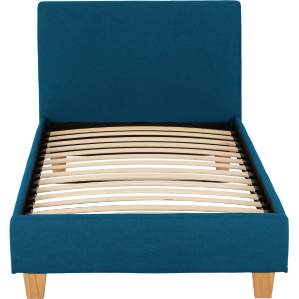The Revolutionary Furniture Company-Youlton Single Bed- Petrol Blue Fabric