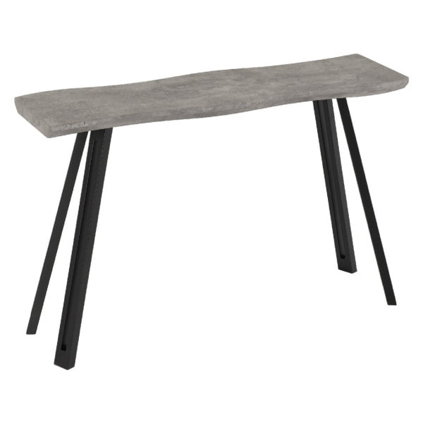 The Revolutionary Furniture Company-Liling_Concrete_Effect_and_Black_Wave_Edge_Console_Table