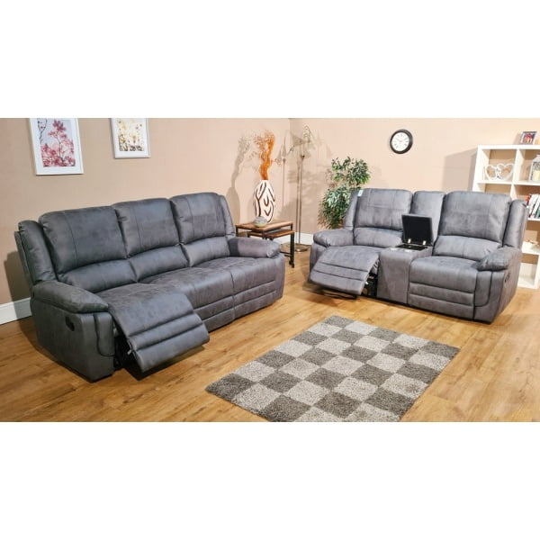 THE REVOLUTIONARY FURNITURE COMPANY-LUKAS+2+SEATER_+3+SEATER-RECLINER-GREY